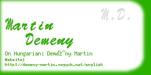 martin demeny business card